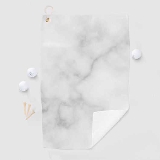 White Marble Persoonlijke Monogram en Naam Golfhanddoek (Insitu)