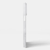 White Marble Persoonlijke Monogram en Naam iPhone Hoesje (Rechterkant)