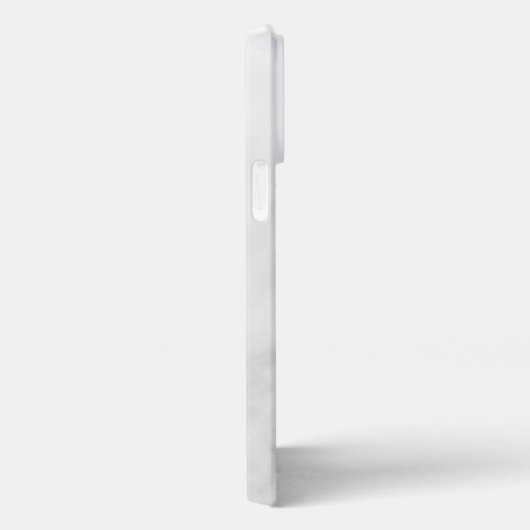 White Marble Persoonlijke Monogram en Naam iPhone Hoesje (Rechterkant)