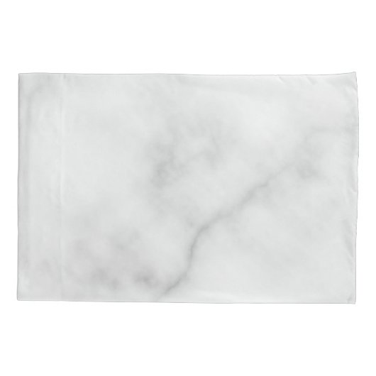 White Marble Persoonlijke Monogram en Naam Kussensloop (Achterkant)