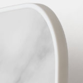 White Marble Persoonlijke Monogram en Naam Pickleball Paddle (Links Detail)