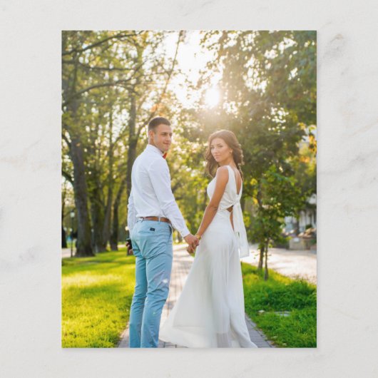 White Marble Photo Budget Weddenschap (Achterkant)