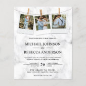 White Marble Photo Budget Weddenschap (Voorkant)