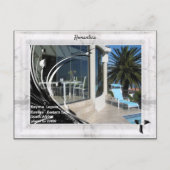 White marble Photo Lijst Briefkaart (Voorkant)