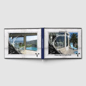 White Marble Photo Lijst op zwart Gastenboek (Volledig)