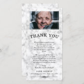 White Marble Photo Sympathie Bedankt (Voorkant / Achterkant)