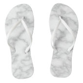 White Marble Print Teenslippers (Voetbed)