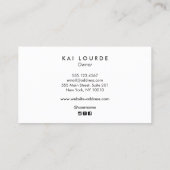 White Marble Professional Business Visitekaartje (Achterkant)