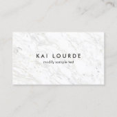 White Marble Professional Business Visitekaartje (Voorkant)