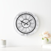 White Marble Roman Numeral Kitchen Grote Klok (Huis)