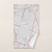 White marble Roos Gold Geo Glam #1 Bad Handdoek (Handdoek)