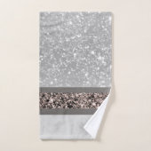 White marble Roos Gold Glitter Stripe Glam #1 Bad Handdoek (Handdoek)