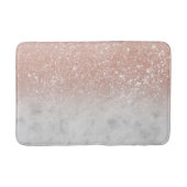White marble Roos Gold Ombre Glitter Glam #1 Badmat (Voorkant)