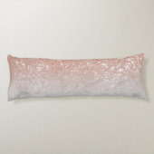 White marble Roos Gold Ombre Glitter Glam #1 Lichaamskussen (Achterkant)