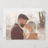 White marble & Roos Gold Script Love is Patient Kaart (Achterkant)