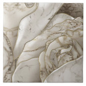 White Marble Rose Abstract Tegeltje (Voorkant)