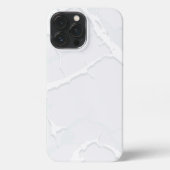White Marble Scrap Elegant iPhone Hoesje (Achterkant)