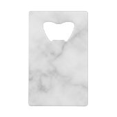 White Marble Script Specialized Groomsman's Name Creditkaart Flessenopener (Achterkant)