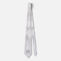 White Marble Script Specialized Monogram and Name