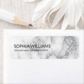 White Marble Silver Glitter Etiket (Insitu)