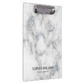 White Marble Silver Glitter Klembord (Rechts)