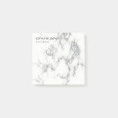 White Marble Silver Glitter Post-it® Notes (Voorkant)