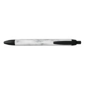 White Marble Silver Glitter Zwarte Inkt Pen (Achterkant)