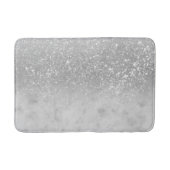 White marble Silver Ombre Glitter Glam #1 Badmat (Voorkant)