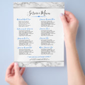 White Marble Silver Stripe Accent Flyer (Hand)