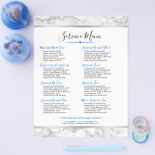 White Marble Silver Stripe Accent Flyer (Enkel)