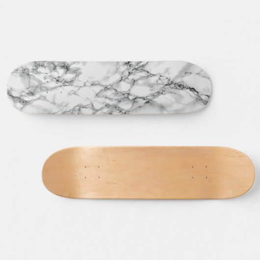 White Marble Skateboard (Horizontaal)