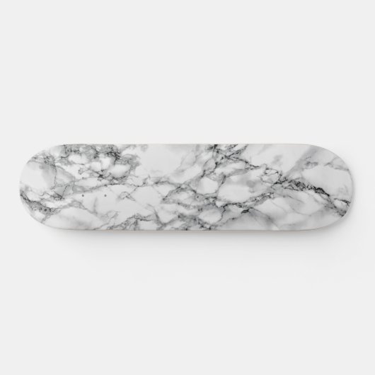 White Marble Skateboard (Horizontaal)