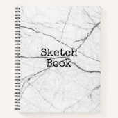 White Marble Sketch Book Notitieboek (Voorkant)