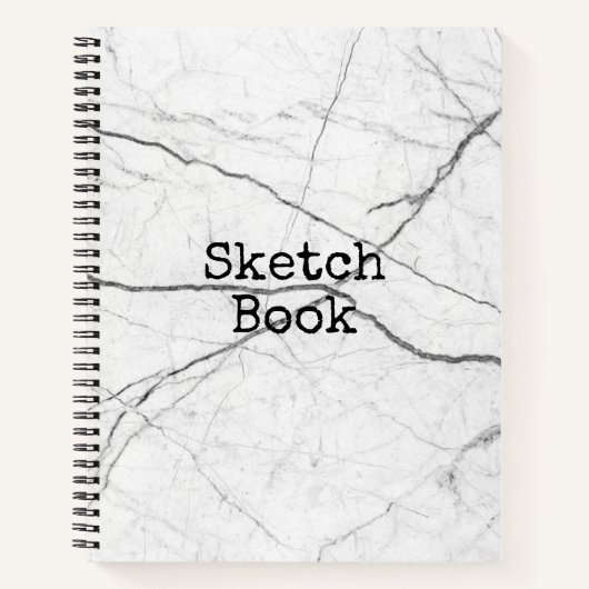 White Marble Sketch Book Notitieboek (Voorkant)