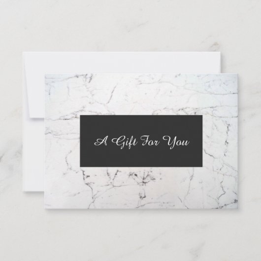 White Marble Spa and Salon Gift Certificate (Voorkant)
