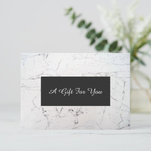 White Marble Spa and Salon Gift Certificate (Staand voorkant)