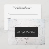 White Marble Spa and Salon Gift Certificate (Voorkant / Achterkant)