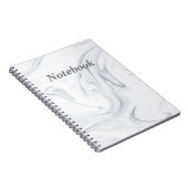 White Marble Spiral Photo Notitieboek (80 pagina's (Rechterzijde)