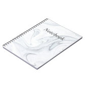 White Marble Spiral Photo Notitieboek (80 pagina's (Linkerzijde)
