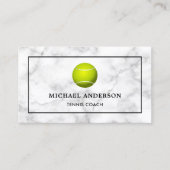 White Marble Sports Professionele Tenniscoach Visitekaartje (Voorkant)