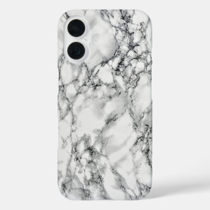 White marble Stone iPhone 16 Hoesje