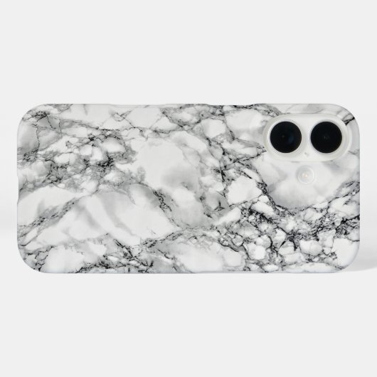 White marble Stone Case-Mate iPhone Case (Achterkant (horizontaal))