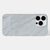 White Marble Stone iPhone 14 Pro Max Hoesje (Achterkant horizontaal)