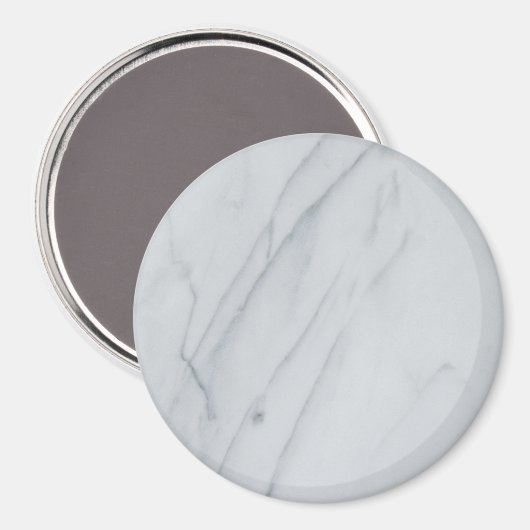 White marble Stone Magnet (Voorkant / Achterkant)