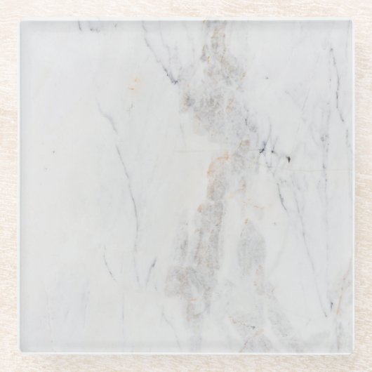 White Marble Stone Onderzetter (Voorkant)