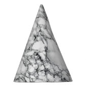 White Marble Stone Party Pet Feesthoedjes (Rechts)