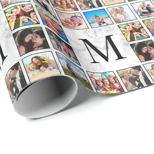 White marble Stone Pattern Cadeaupapier (Rol Hoek)