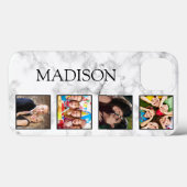 White Marble Stone Pattern Case-Mate iPhone Case (Achterkant (horizontaal))