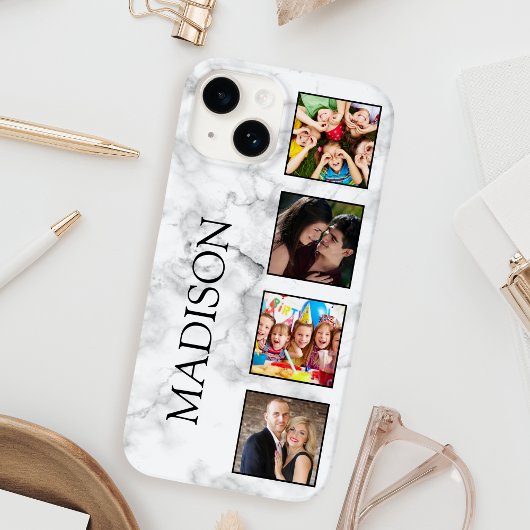 White Marble Stone Pattern Case-Mate iPhone Case