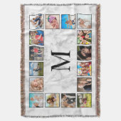 White marble Stone Pattern Deken (Voorkant Verticaal)